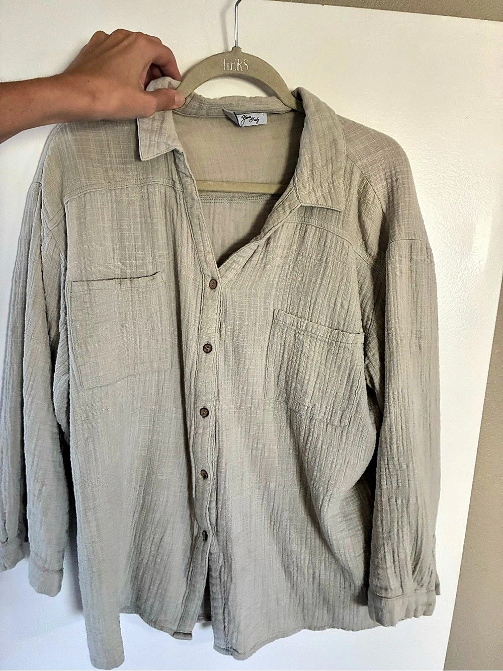 Women’s Light Sage Button down